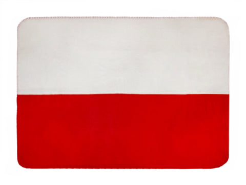 Poland Flag Fleece Blanket - 50