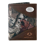 Texas A&M Aggies Mossy Oak Camo & Leather Concho Wallet - NCAA