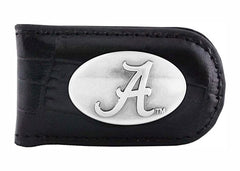 Alabama Crimson Tide Crocodile Leather Money Clip  - NCAA