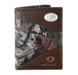 Nebraska Cornhuskers Mossy Oak Camo & Leather Concho Wallet - NCAA