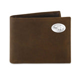 Alabama Crimson Tide Elephant Crazy Horse Leather Bifold Concho Wallet - NCAA