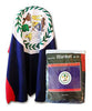 Belize Flag Fleece Blanket - 50