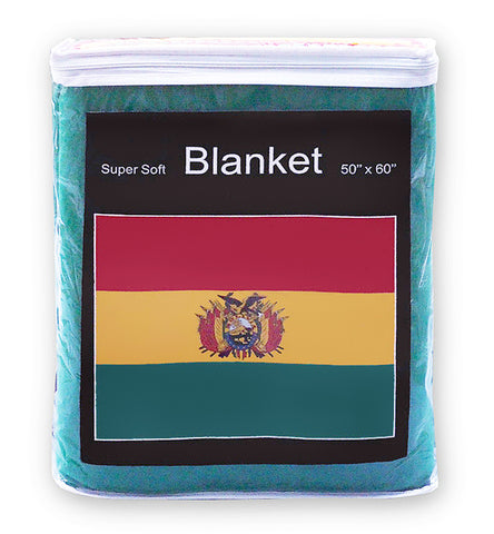 Bolivia Flag Fleece Blanket - 50