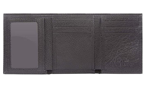 Clemson Tigers Pebble Grain Leather Trifold Concho Wallet - NCAA