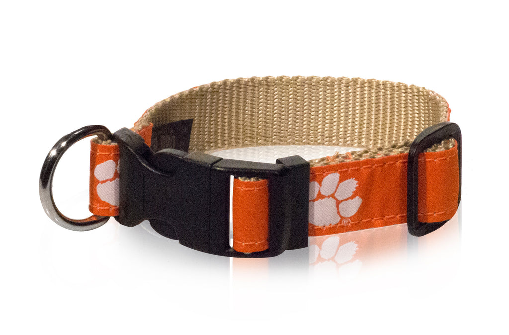 Clemson Tigers Ribbon Dog Collar - NCAA