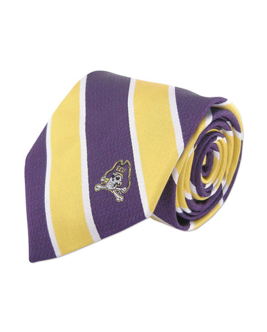 East Carolina Pirates Thick Stripe Necktie - NCAA