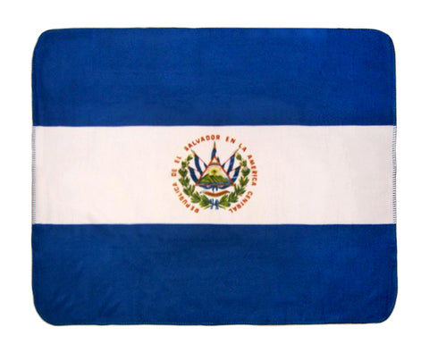 El Salvador Flag Fleece Blanket - 50