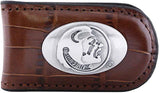 Florida State Seminoles Crocodile Leather Money Clip  - NCAA