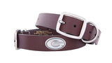 Georgia Bulldogs Brown Leather Concho Dog Collar - NCAA