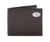 Georgia Bulldogs Pebble Grain Leather Bifold Concho Wallet - NCAA