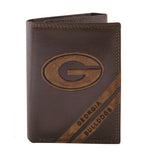 Georgia Bulldogs Debossed Leather Trifold Wallet - NCAA