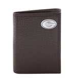 Georgia Bulldogs Pebble Grain Leather Trifold Concho Wallet - NCAA
