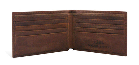 Zep-Pro Redfish Crazyhorse Embroidered Leather Bifold Wallet