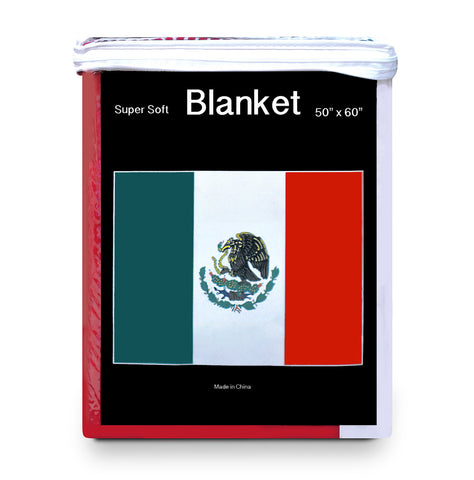 Mexico Flag Fleece Blanket - 50