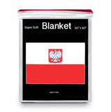 Poland Coat of Arms Flag Fleece Blanket - 50