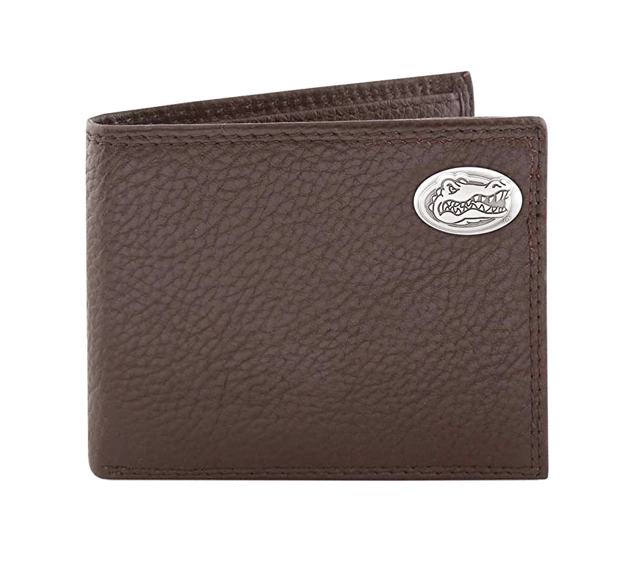 Florida Gators Pebble Grain Leather Bifold Concho Wallet - NCAA