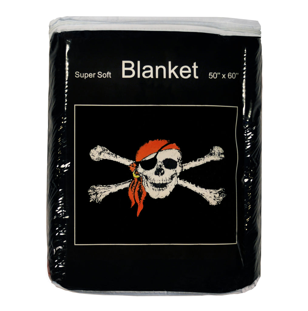 Skull and Crossbones Fleece Blanket - 50