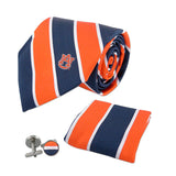 Auburn Tigers Tie, Pocket Square & Cufflinks Box Set