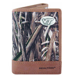 Virginia Tech Hokies Trifold Realtree Max-5 Camo & Leather Concho Wallet - NCAA