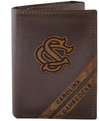 South Carolina Gamecocks Debossed Leather Trifold Wallet - NCAA